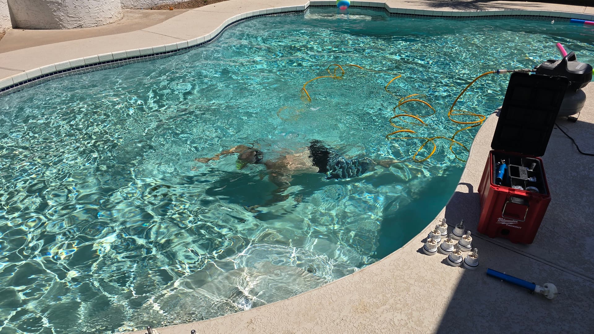Broken In-Floor Popup Heads Replaced on Pool Cleaning System image